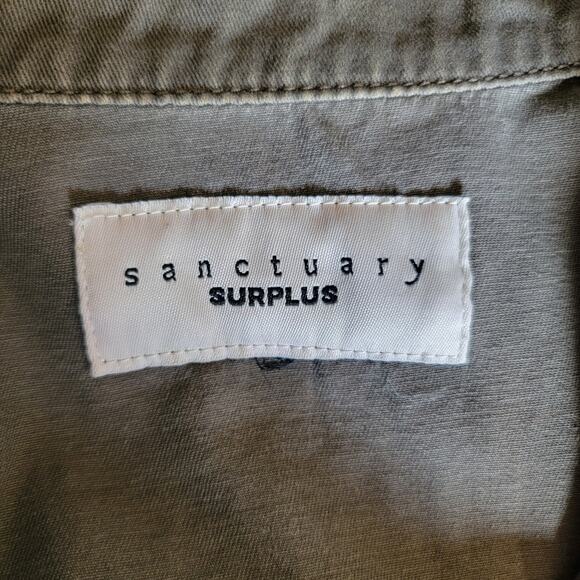 Sanctuary Surplus Gray Military Jacket Women XS-S Brass Button Epaulette Army - Picture 3 of 11